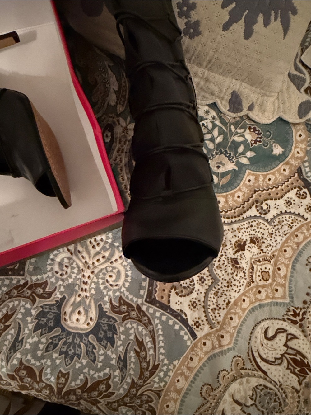 Vince Camuto Black Over-The-Knee Stiletto Boots - Picture 3 of 3